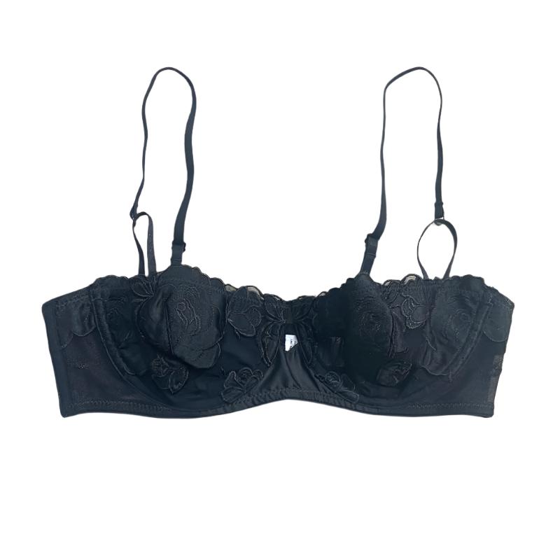 Adrisse – Embroidered balconette – Bra-Apparel & Accessories > Clothing > Underwear & Socks > Bras > Embroidered Bras-Cíelo Fióra Atelier