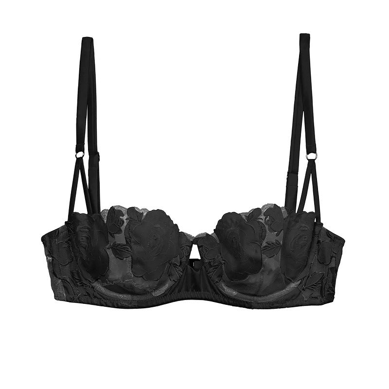 Adrisse – Embroidered balconette – Bra-Apparel & Accessories > Clothing > Underwear & Socks > Bras > Embroidered Bras-Cíelo Fióra Atelier