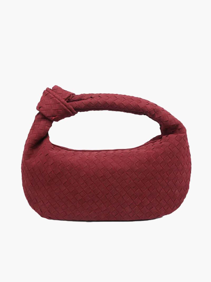 Amara – Autumn-inspired woven design – Suede handbag-Apparel & Accessories > Handbags, Wallets & Cases > Handbags > Shoulder Bags-Cíelo Fióra Atelier