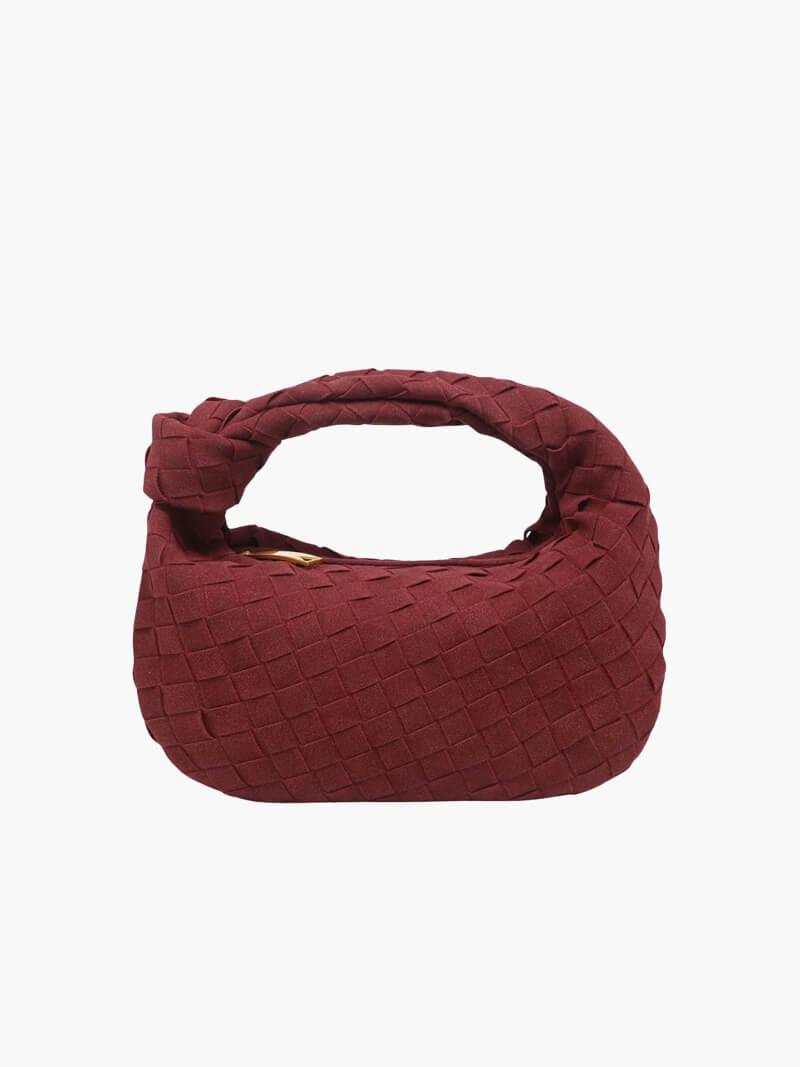 Amara – Chic knot details – Woven suede handbag-Apparel & Accessories > Handbags, Wallets & Cases > Handbags > Mini Bags-Cíelo Fióra Atelier