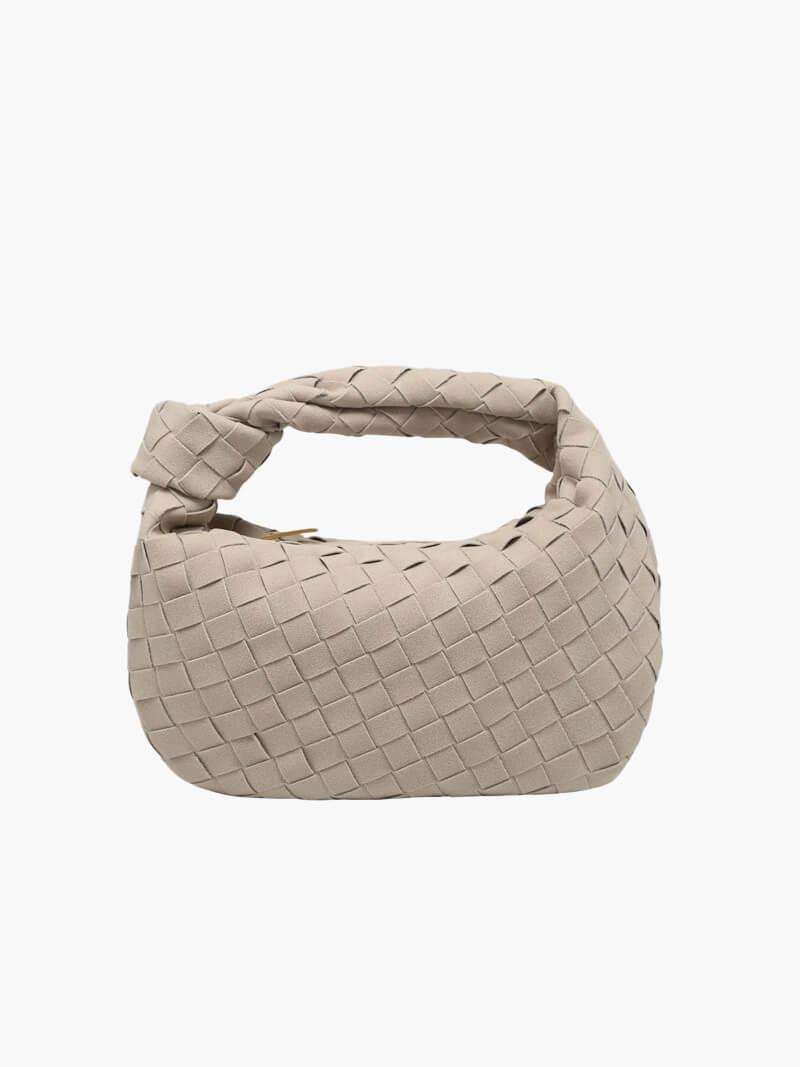 Amara – Chic knot details – Woven suede handbag-Apparel & Accessories > Handbags, Wallets & Cases > Handbags > Mini Bags-Cíelo Fióra Atelier