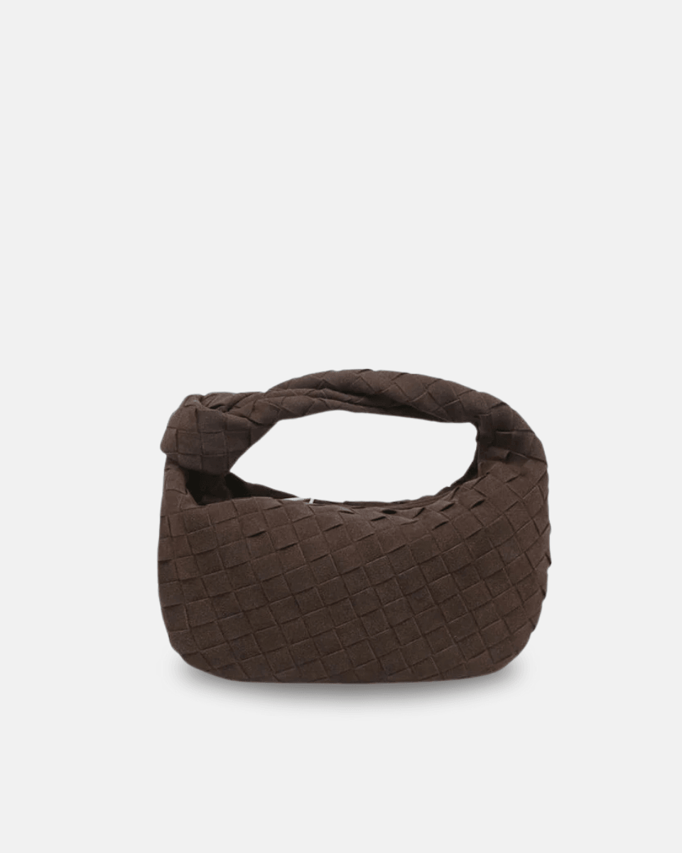 Amara – Chic knot details – Woven suede handbag-Apparel & Accessories > Handbags, Wallets & Cases > Handbags > Mini Bags-Cíelo Fióra Atelier