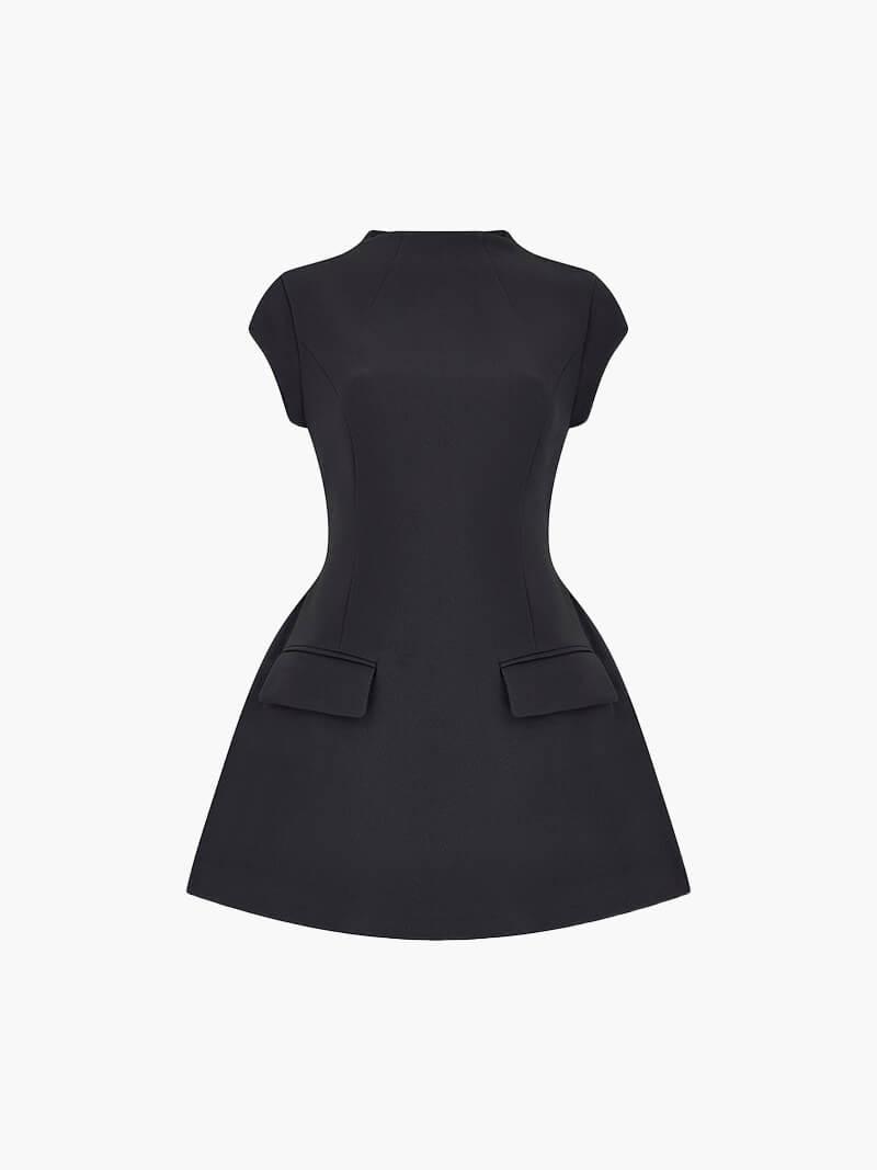 Amelina – Charming front pockets – Mini dress-Apparel & Accessories > Clothing > Dresses > Mini Dresses-Cíelo Fióra Atelier