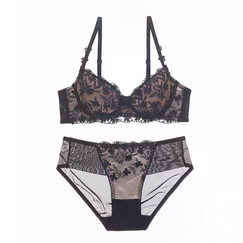 Amorette – Floral push-up – Lingerie set-Apparel & Accessories > Clothing > Underwear & Socks > Lingerie > Floral Lingerie Sets-Cíelo Fióra Atelier