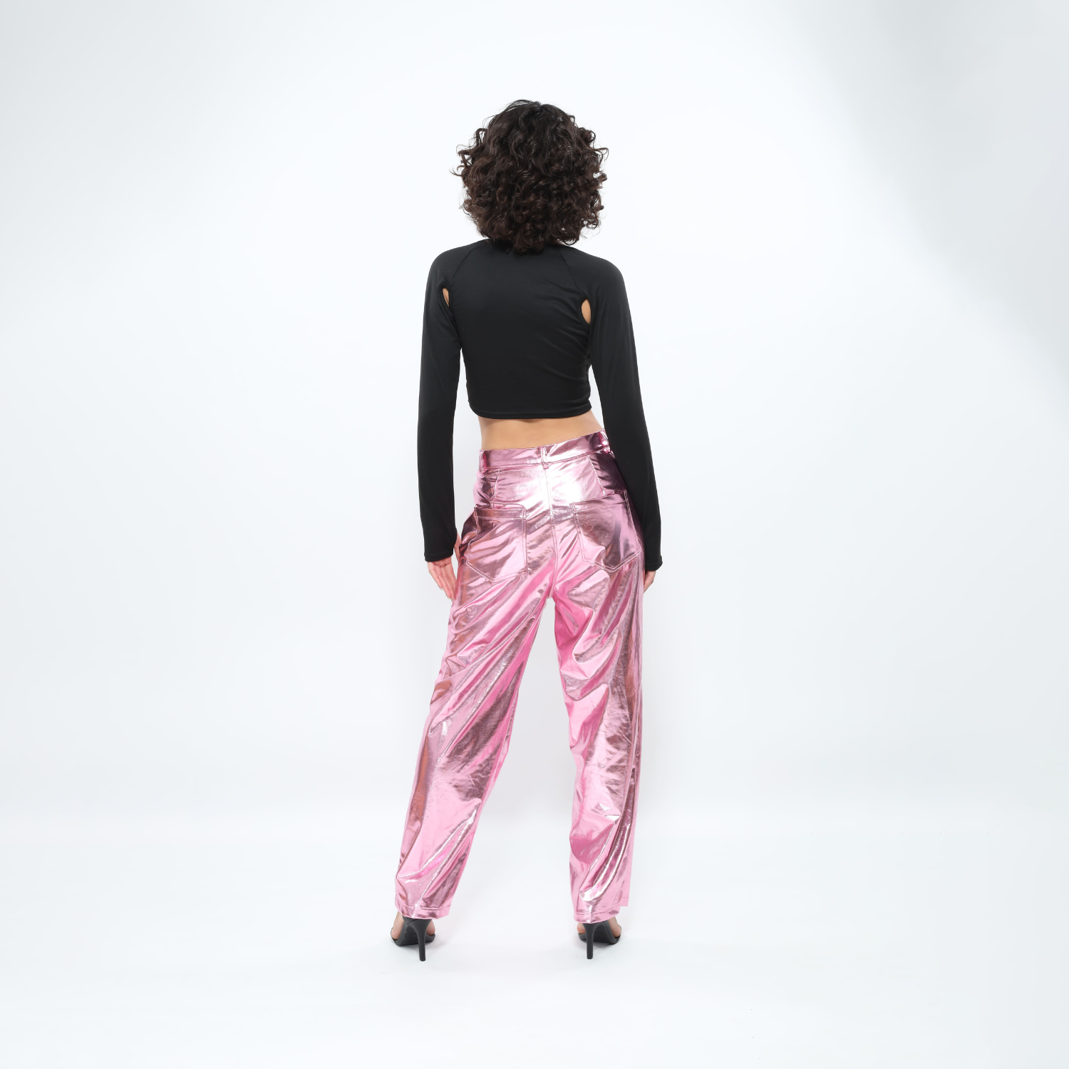 Aquira – Metallic pastel hues – Satin trousers-Apparel & Accessories > Clothing > Pants > Statement Pants-Cíelo Fióra Atelier