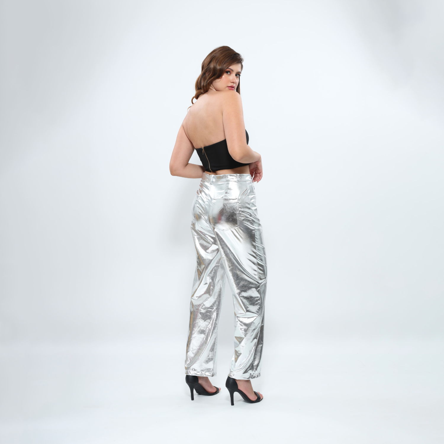 Aquira – Metallic pastel hues – Satin trousers-Apparel & Accessories > Clothing > Pants > Statement Pants-Cíelo Fióra Atelier