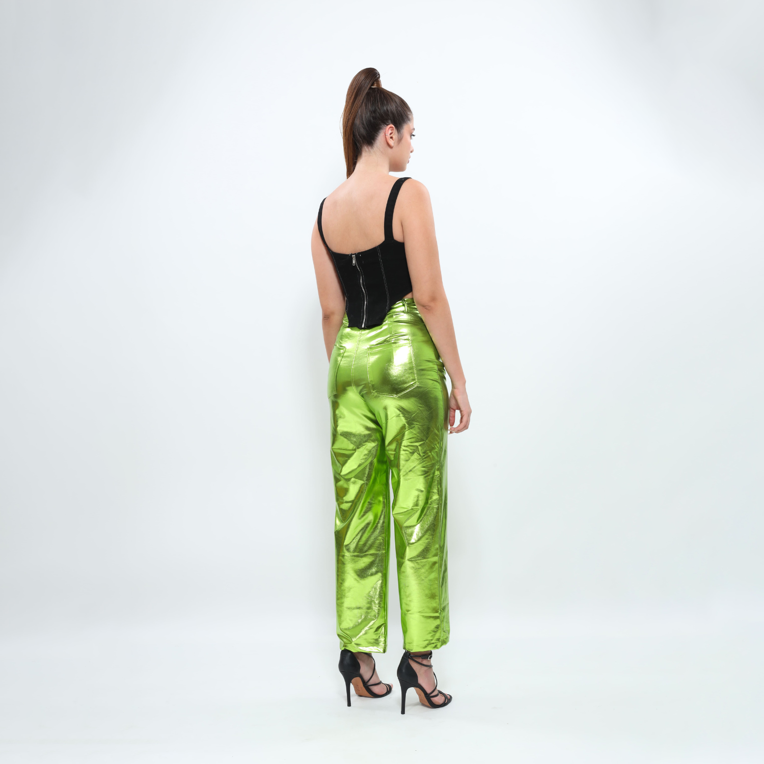 Aquira – Metallic pastel hues – Satin trousers-Apparel & Accessories > Clothing > Pants > Statement Pants-Cíelo Fióra Atelier