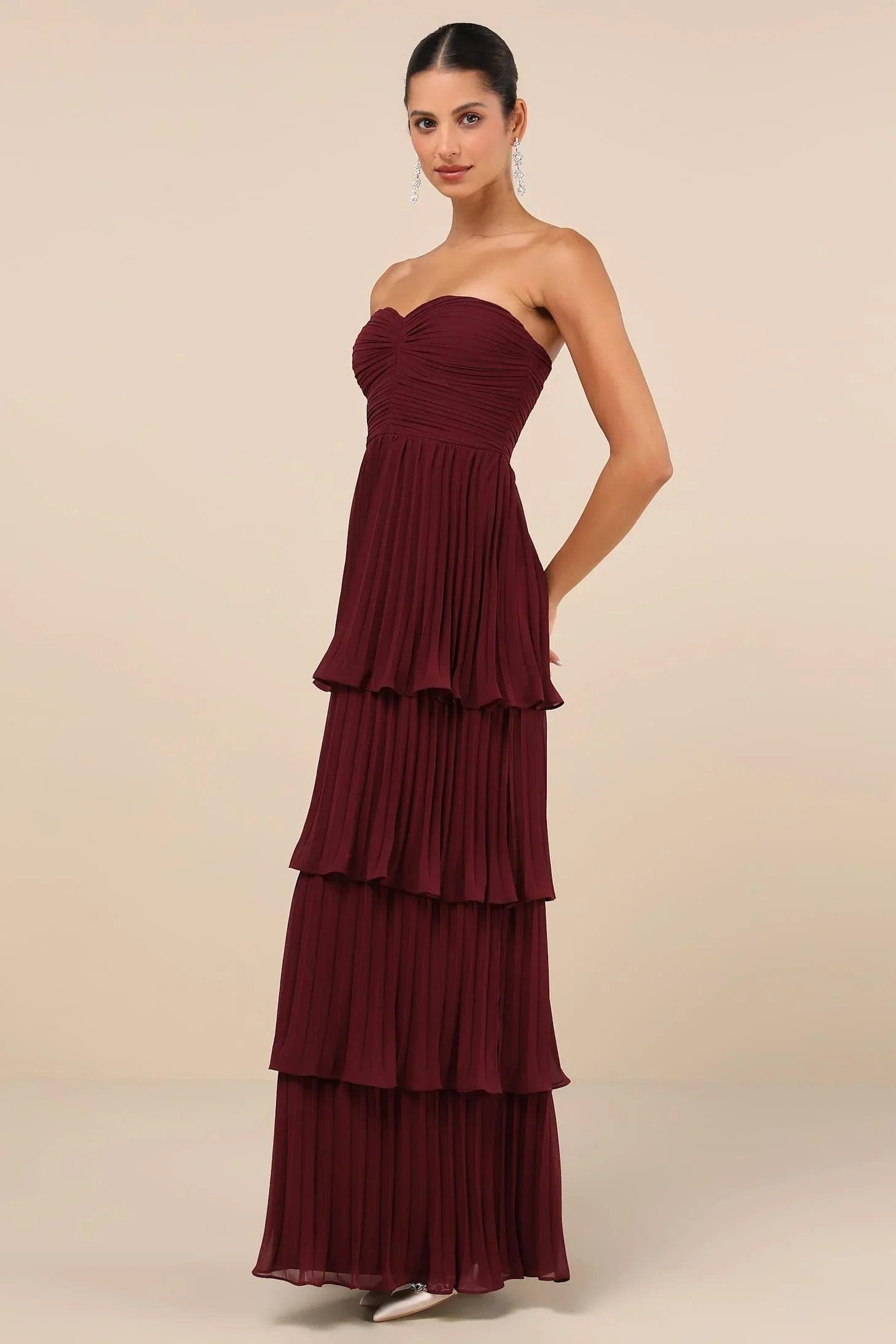 Arcelia – Off-shoulder pleated design – Maxi dress-Apparel & Accessories > Clothing > Dresses > Formal Dresses-Cíelo Fióra Atelier