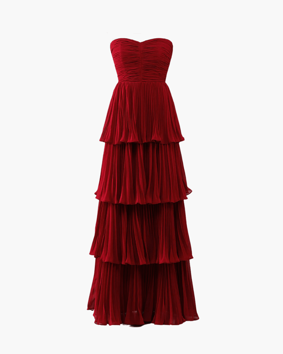 Arcelia – Off-shoulder pleated design – Maxi dress-Apparel & Accessories > Clothing > Dresses > Formal Dresses-Cíelo Fióra Atelier