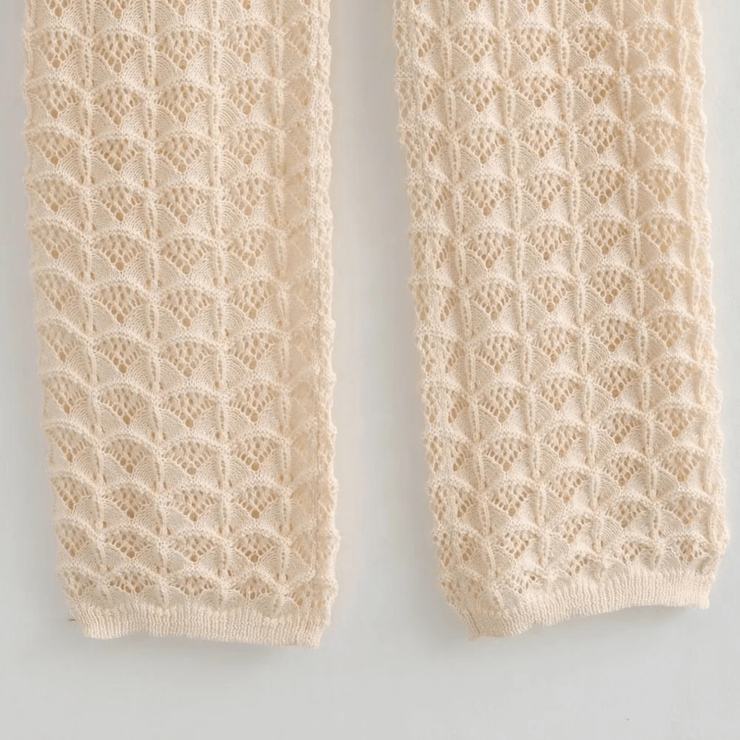 Arvella – Lacy stitch pattern – Knit pants-Apparel & Accessories > Clothing > Pants > Knit Pants-Cíelo Fióra Atelier