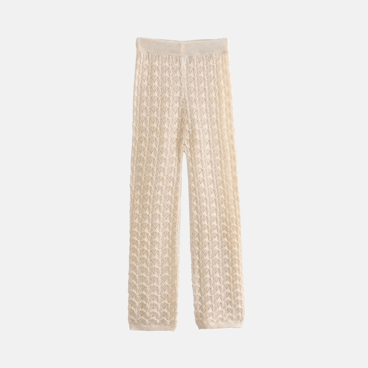 Arvella – Lacy stitch pattern – Knit pants-Apparel & Accessories > Clothing > Pants > Knit Pants-Cíelo Fióra Atelier