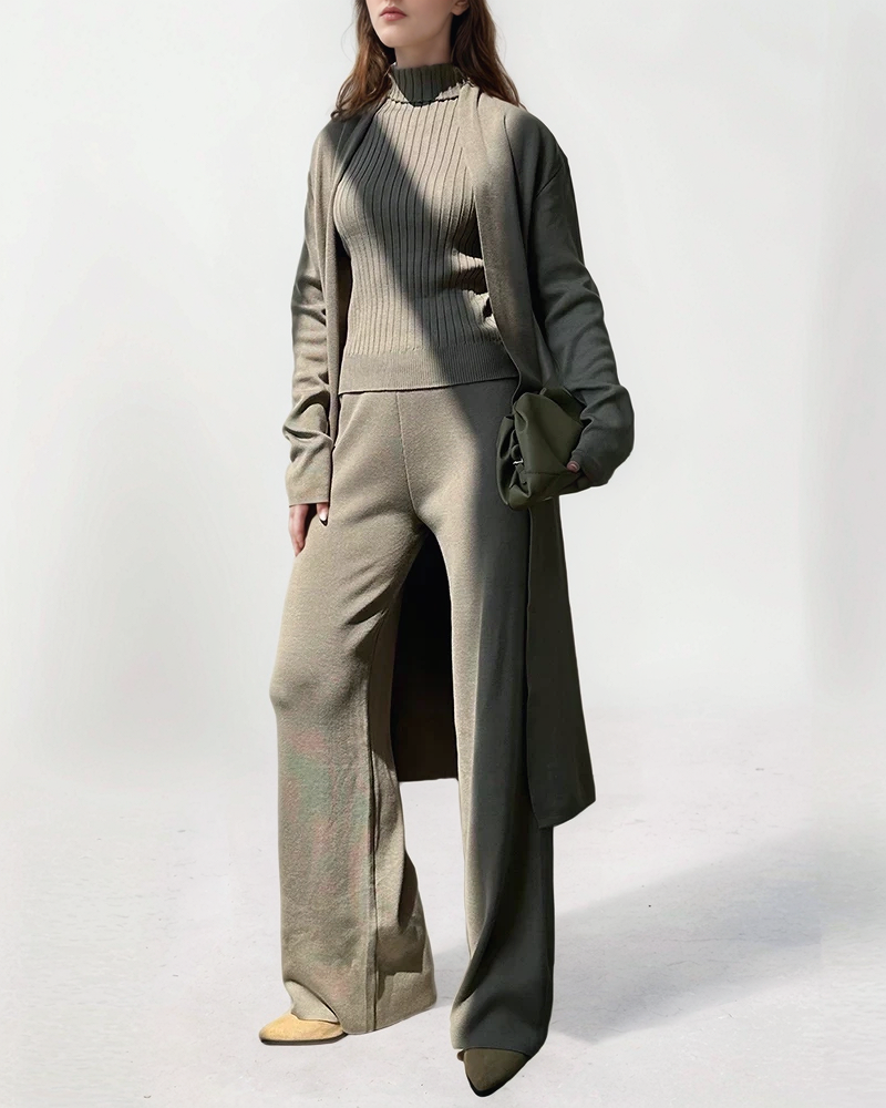 Béatrice – Tailored pants – Three-piece set-Apparel & Accessories > Clothing > Suits & Sets > Three-Piece Sets-Cíelo Fióra Atelier