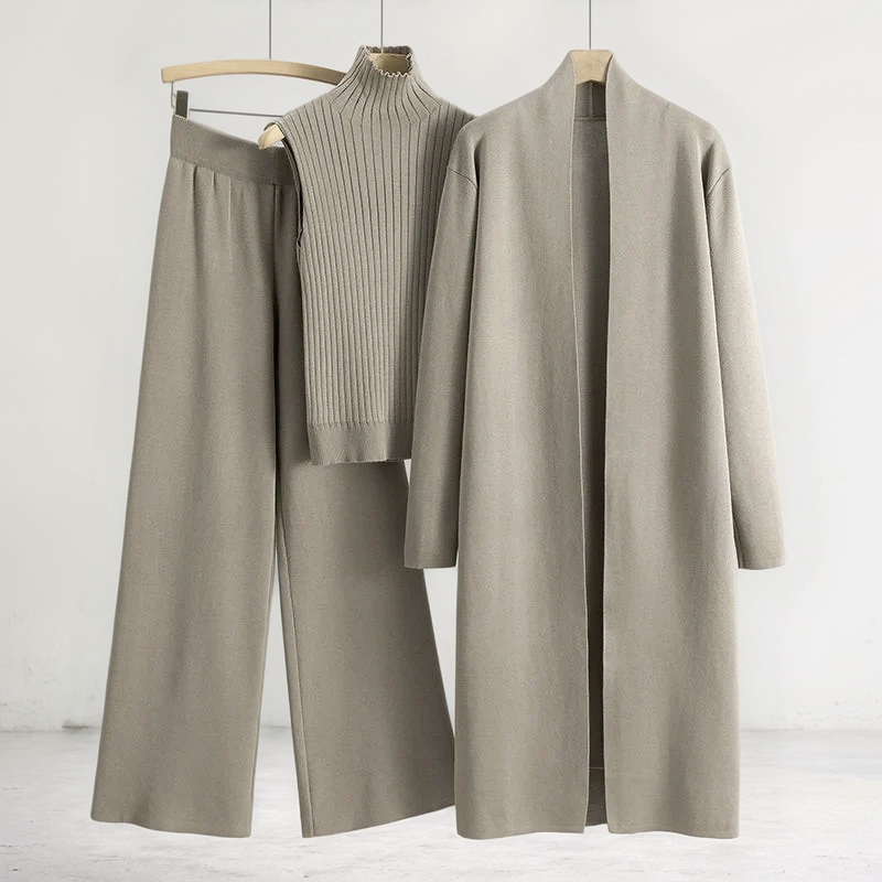 Béatrice – Tailored pants – Three-piece set-Apparel & Accessories > Clothing > Suits & Sets > Three-Piece Sets-Cíelo Fióra Atelier