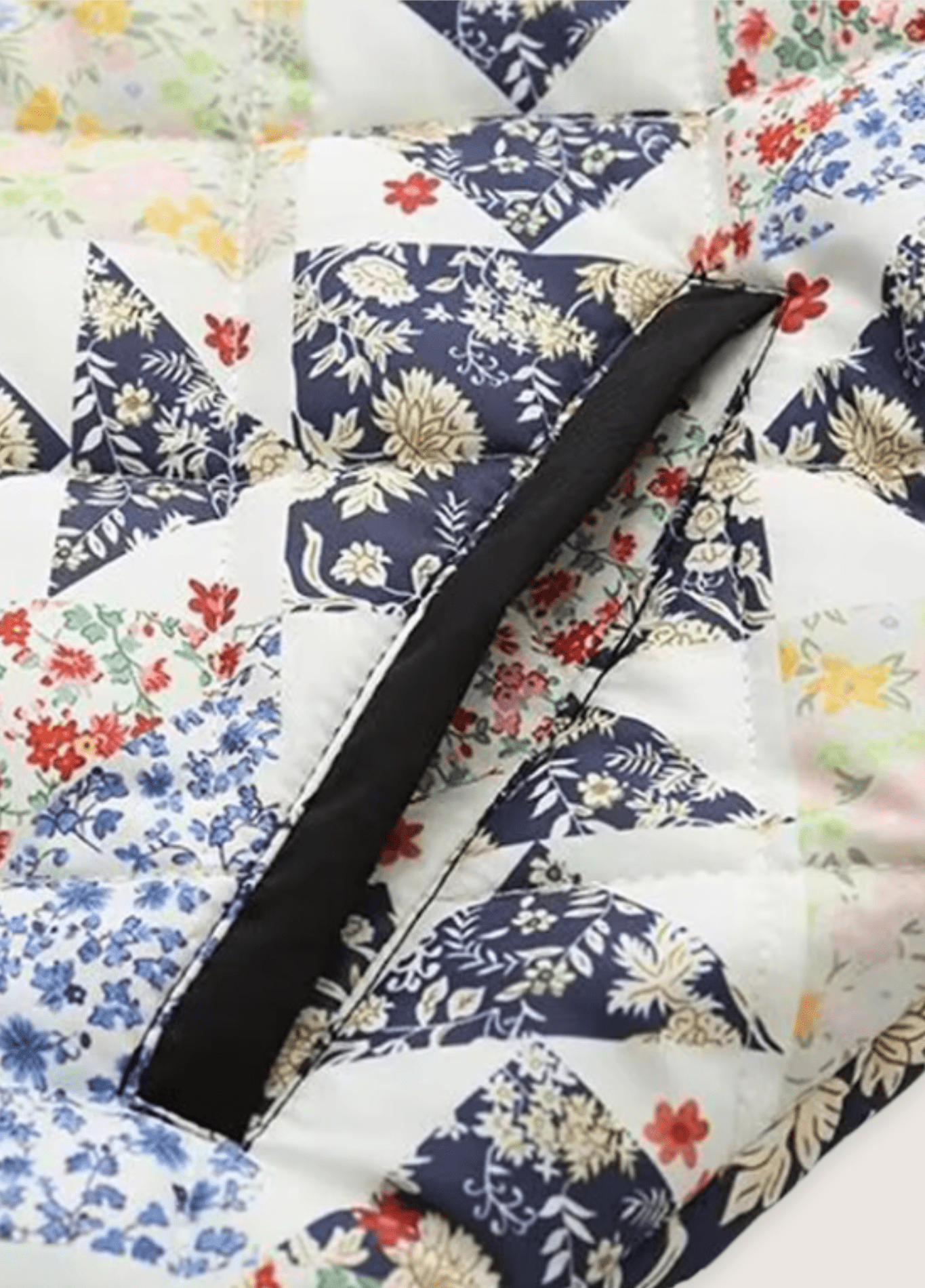 Bellarosa – Patchwork floral prints – Quilted kimono-Apparel & Accessories > Clothing > Outerwear > Kimonos > Quilted Kimonos-Cíelo Fióra Atelier