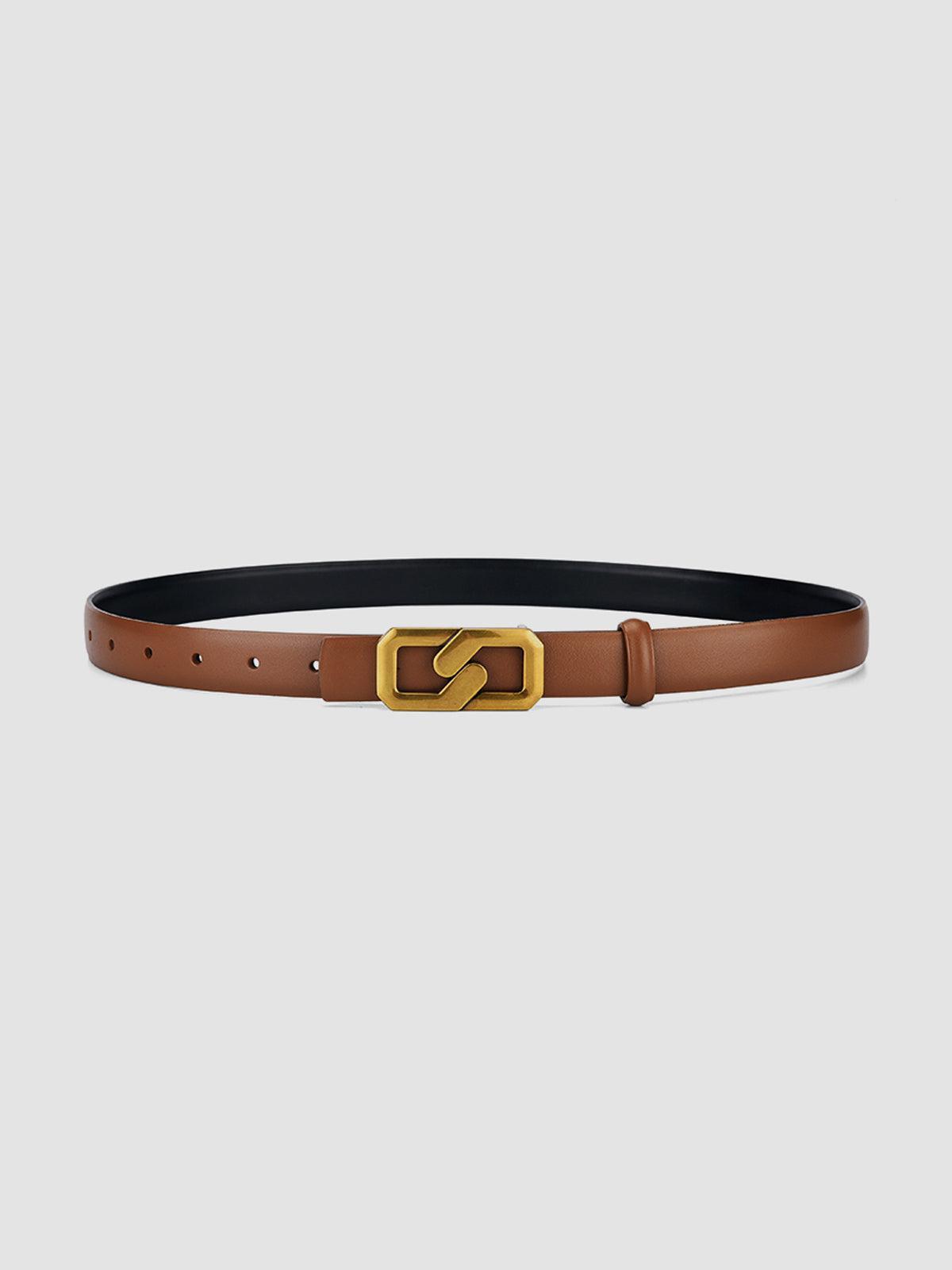 Benique – Polished metallic buckle – Belt-Apparel & Accessories > Clothing Accessories > Belts > Fashion Belts-Cíelo Fióra Atelier