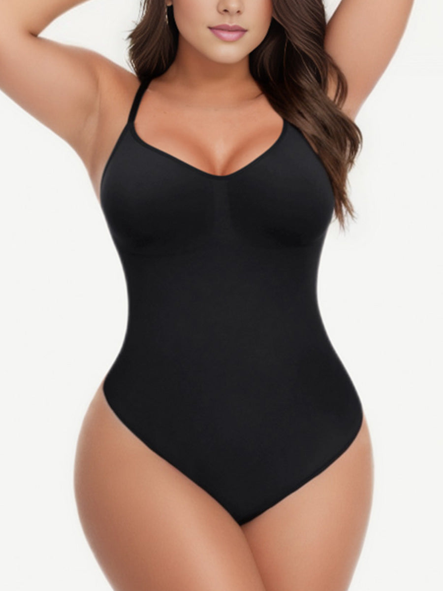 Bérénice – Ultra-lightweight material – Seamless thong body-Apparel & Accessories > Clothing > Underwear & Shapewear > Shapewear > Lightweight Bodysuits-Cíelo Fióra Atelier