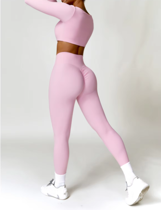 Brunella – Pastel hues – Quick-dry workout set-Apparel & Accessories > Clothing > Activewear > Sets > Quick-Dry Sets-Cíelo Fióra Atelier