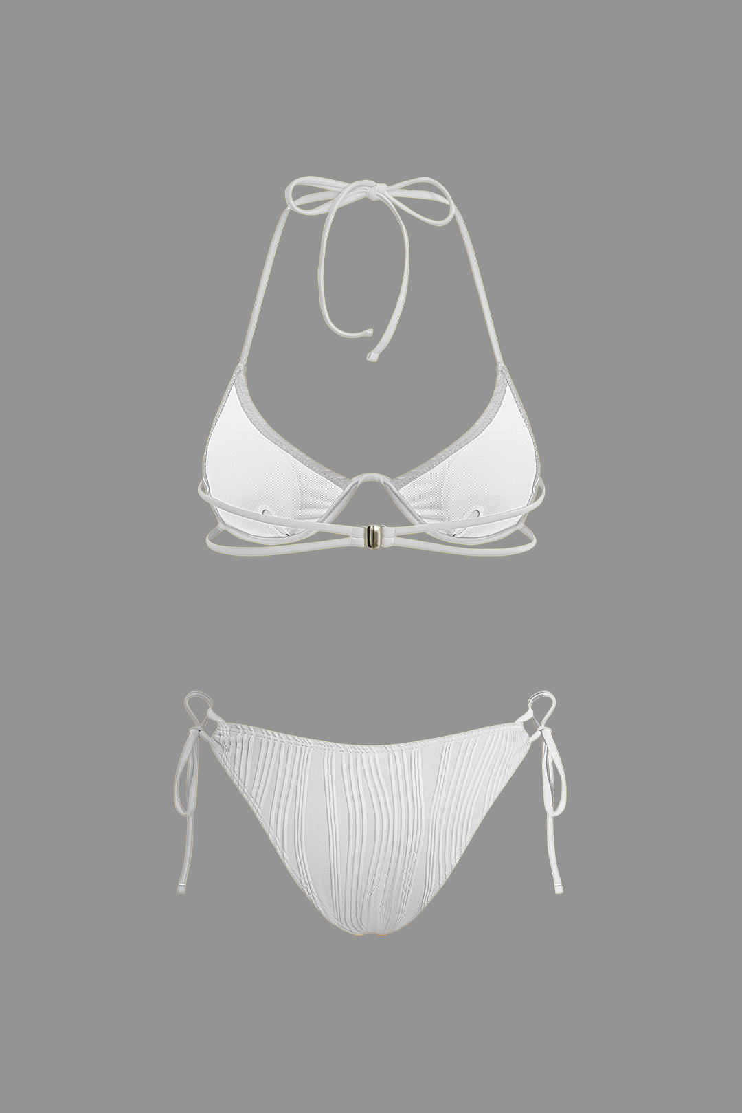 Calyne – Elegant design – Ruched bikini set-Apparel & Accessories > Clothing > Swimwear > Bikini Sets-Cíelo Fióra Atelier