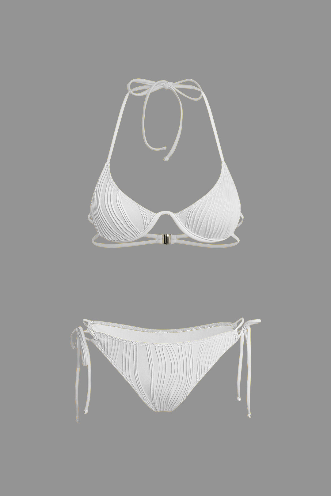 Calyne – Elegant design – Ruched bikini set-Apparel & Accessories > Clothing > Swimwear > Bikini Sets-Cíelo Fióra Atelier