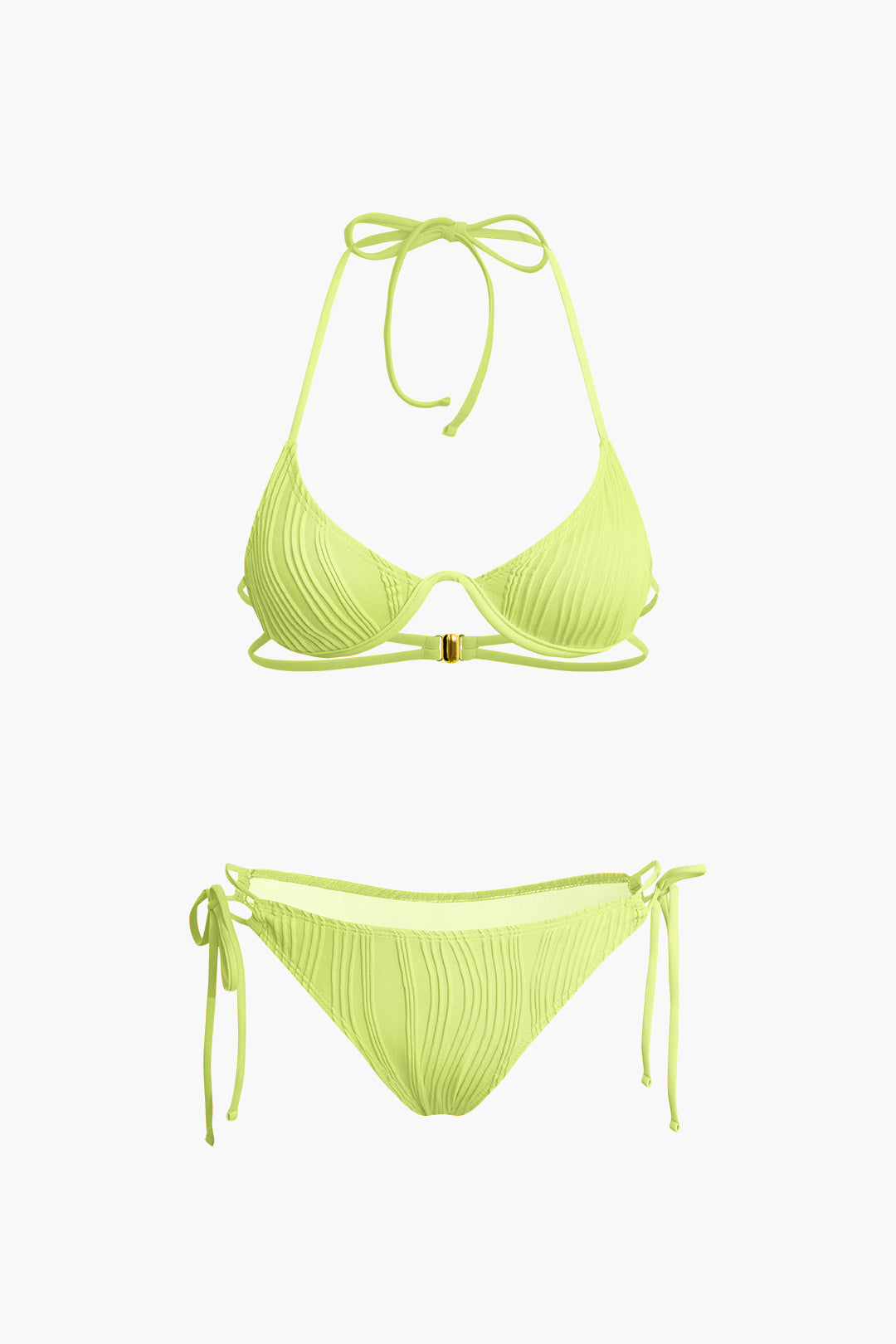 Calyne – Elegant design – Ruched bikini set-Apparel & Accessories > Clothing > Swimwear > Bikini Sets-Cíelo Fióra Atelier