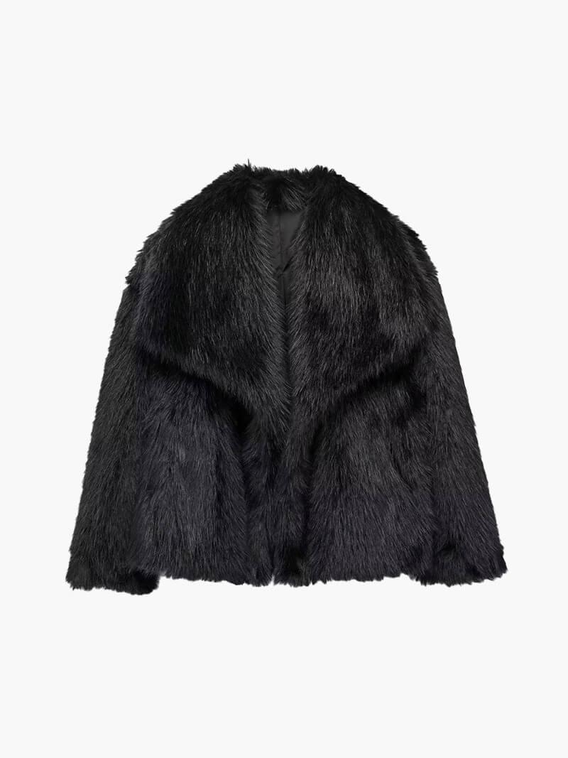 Carlotta – Luxurious design – Faux fur coat-Apparel & Accessories > Clothing > Outerwear > Coats & Jackets > Faux Fur Coats-Cíelo Fióra Atelier