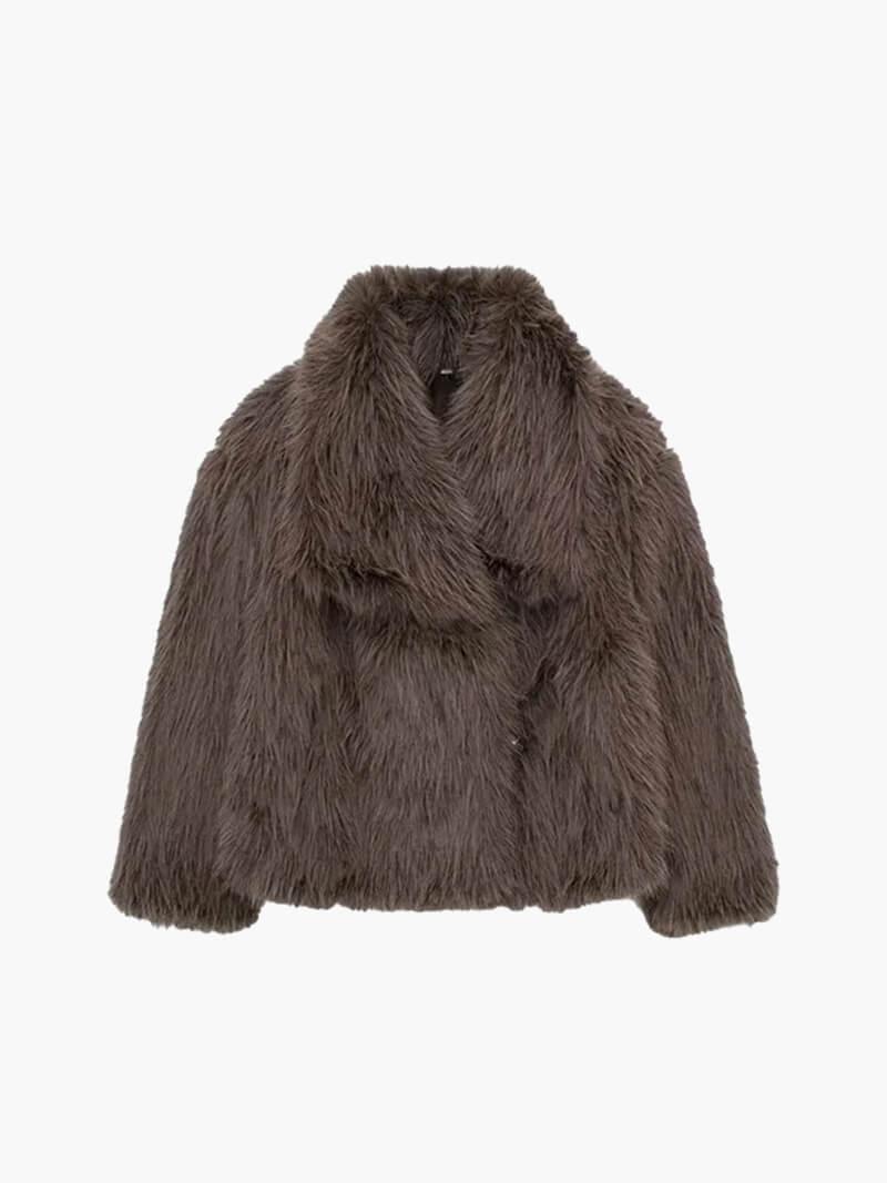 Carlotta – Luxurious design – Faux fur coat-Apparel & Accessories > Clothing > Outerwear > Coats & Jackets > Faux Fur Coats-Cíelo Fióra Atelier