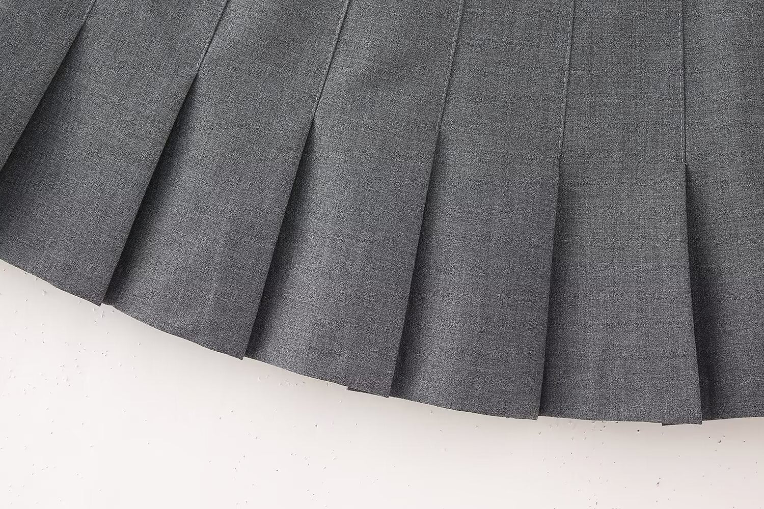 Cézanne – Low-rise fit – Woolen pleated mini skirt-Apparel & Accessories > Clothing > Skirts > Pleated Skirts-Cíelo Fióra Atelier