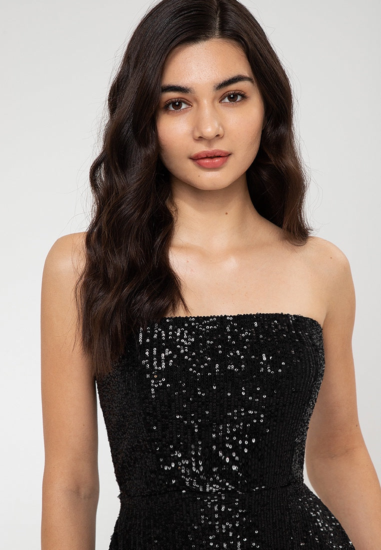 Charmeuse – Party-ready sparkle – Sequin mini dress-Apparel & Accessories > Clothing > Dresses > Mini Dresses-Cíelo Fióra Atelier