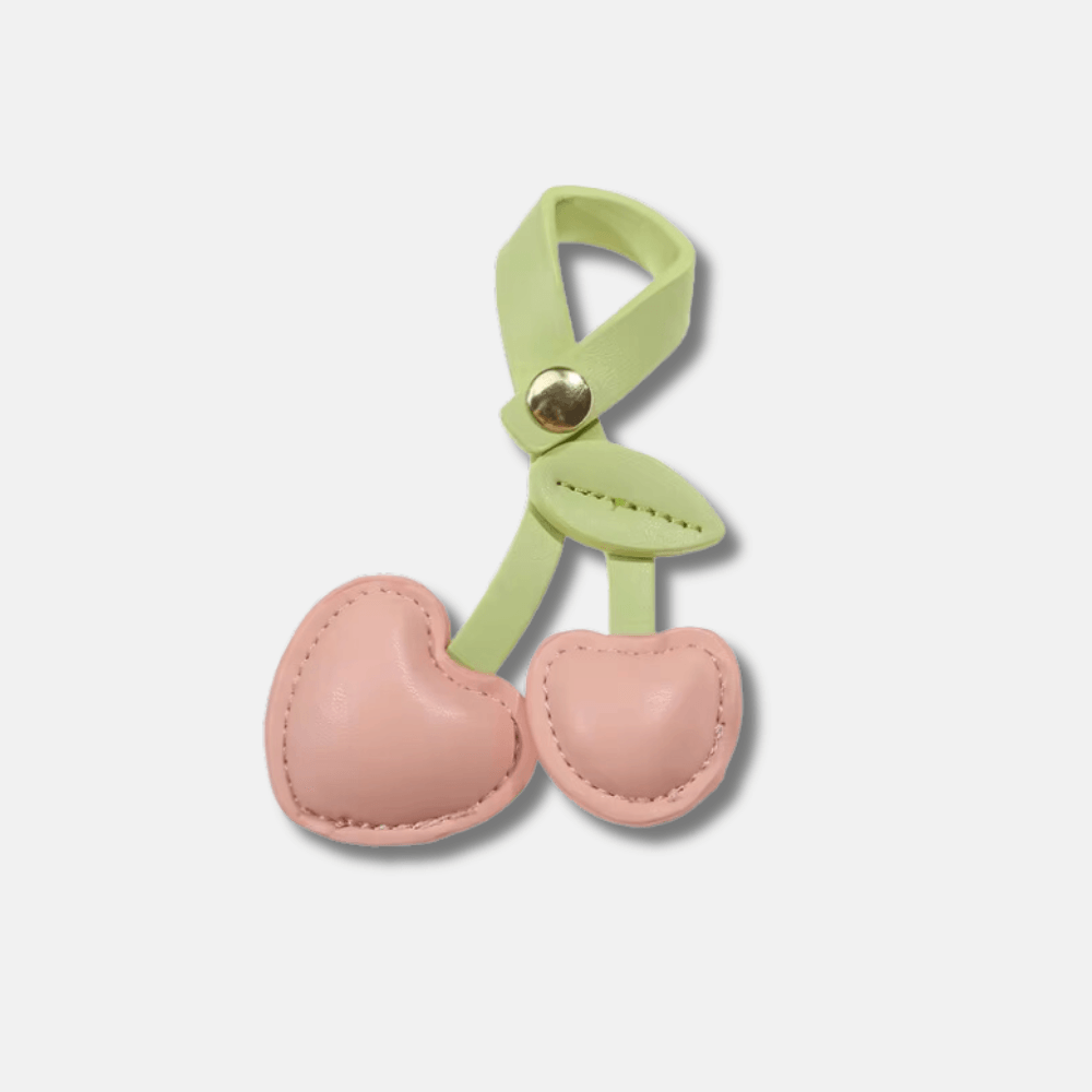 Cherry – Playful cherry design – Bag charm-Apparel & Accessories > Handbags, Wallets & Cases > Handbag Accessories > Charms-Cíelo Fióra Atelier