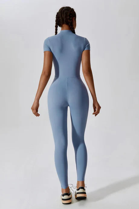 Chiarina – Sculpting fit – Timeless activewear jumpsuit-Apparel & Accessories > Clothing > Activewear > Jumpsuits > Fitted Jumpsuits-Cíelo Fióra Atelier