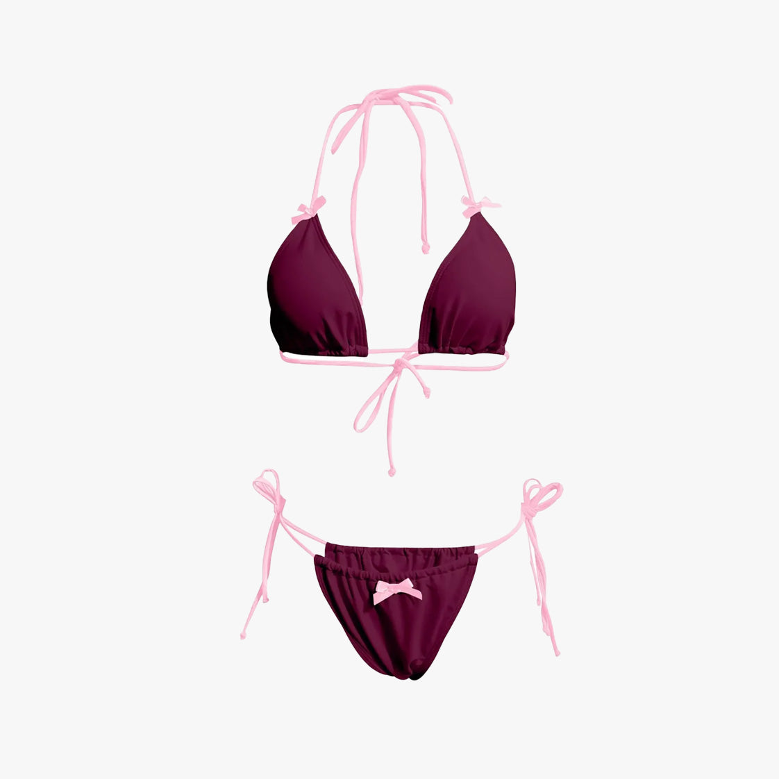 Cyarra – Y2K coquette style – Ribbon bikini set-Apparel & Accessories > Clothing > Swimwear > Bikini Sets-Cíelo Fióra Atelier