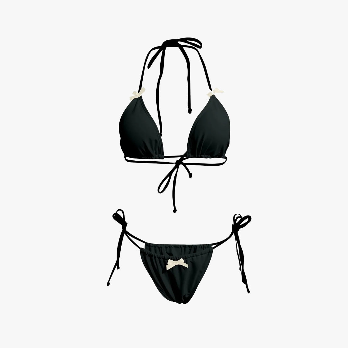 Cyarra – Y2K coquette style – Ribbon bikini set-Apparel & Accessories > Clothing > Swimwear > Bikini Sets-Cíelo Fióra Atelier