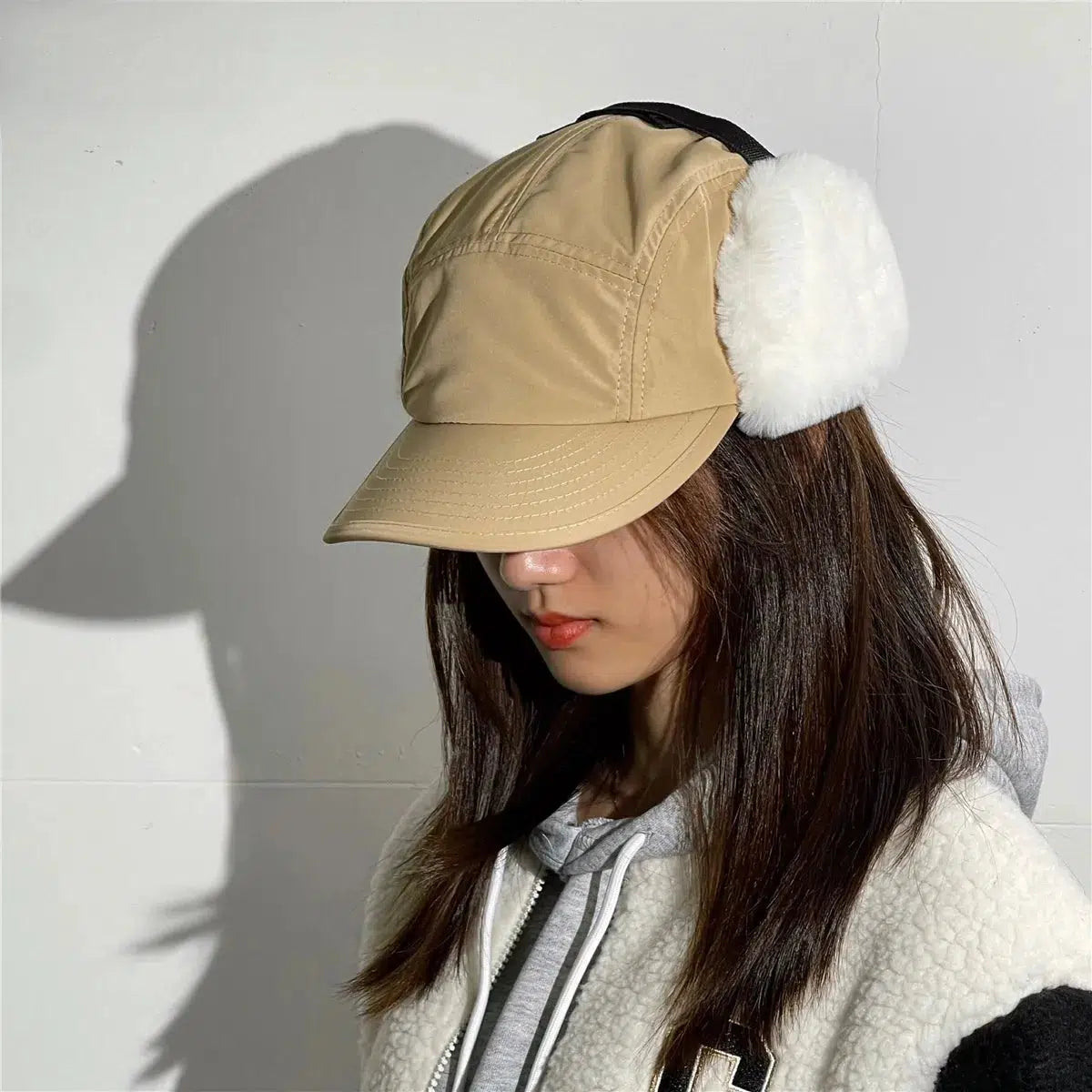 Cyrina – Windproof earflap – Cap-Apparel & Accessories > Clothing Accessories > Hats > Trapper Hats-Cíelo Fióra Atelier