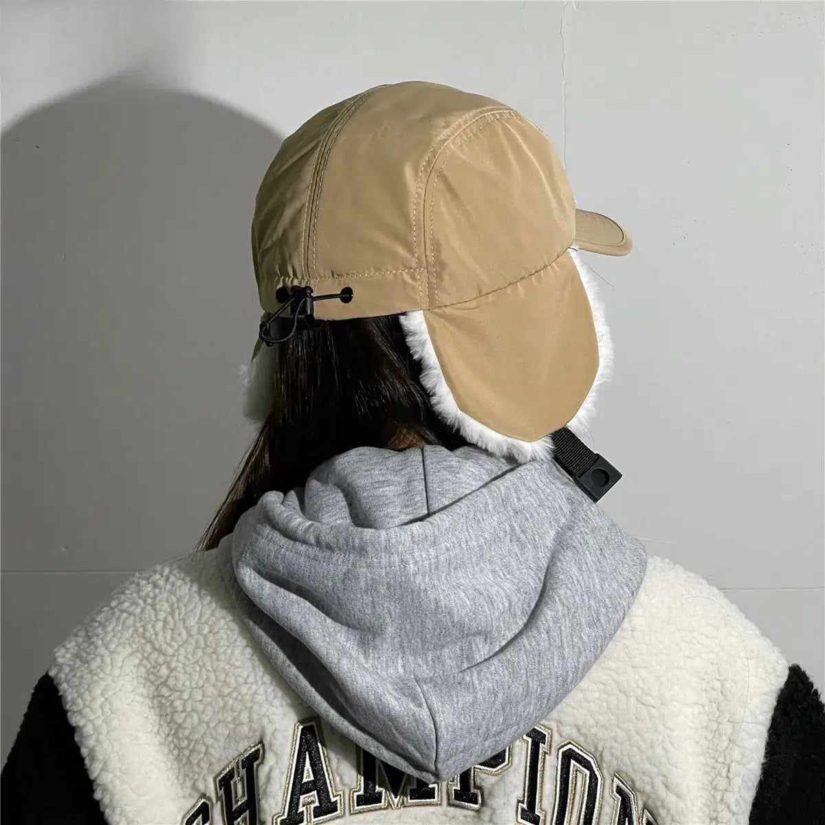 Cyrina – Windproof earflap – Cap-Apparel & Accessories > Clothing Accessories > Hats > Trapper Hats-Cíelo Fióra Atelier