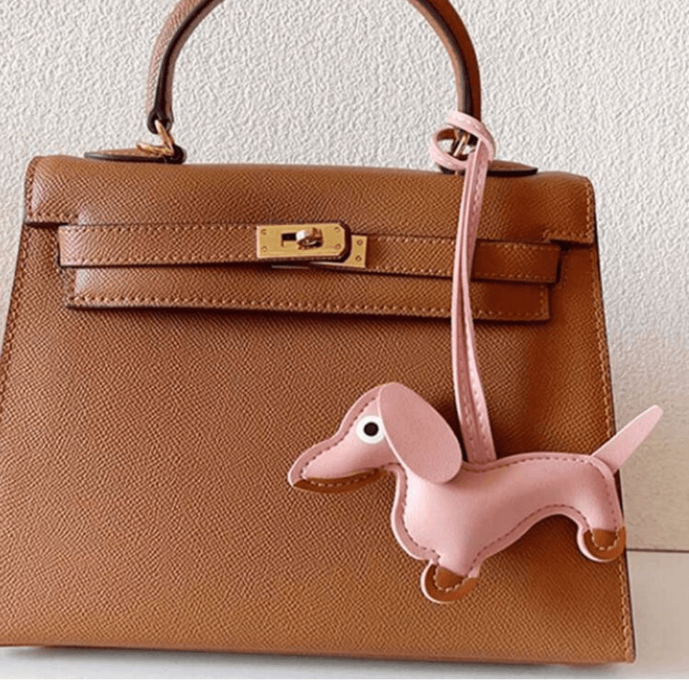 Dachshund – Playful dachshund design – Bag charm-Apparel & Accessories > Handbags, Wallets & Cases > Handbag Accessories > Charms-Cíelo Fióra Atelier