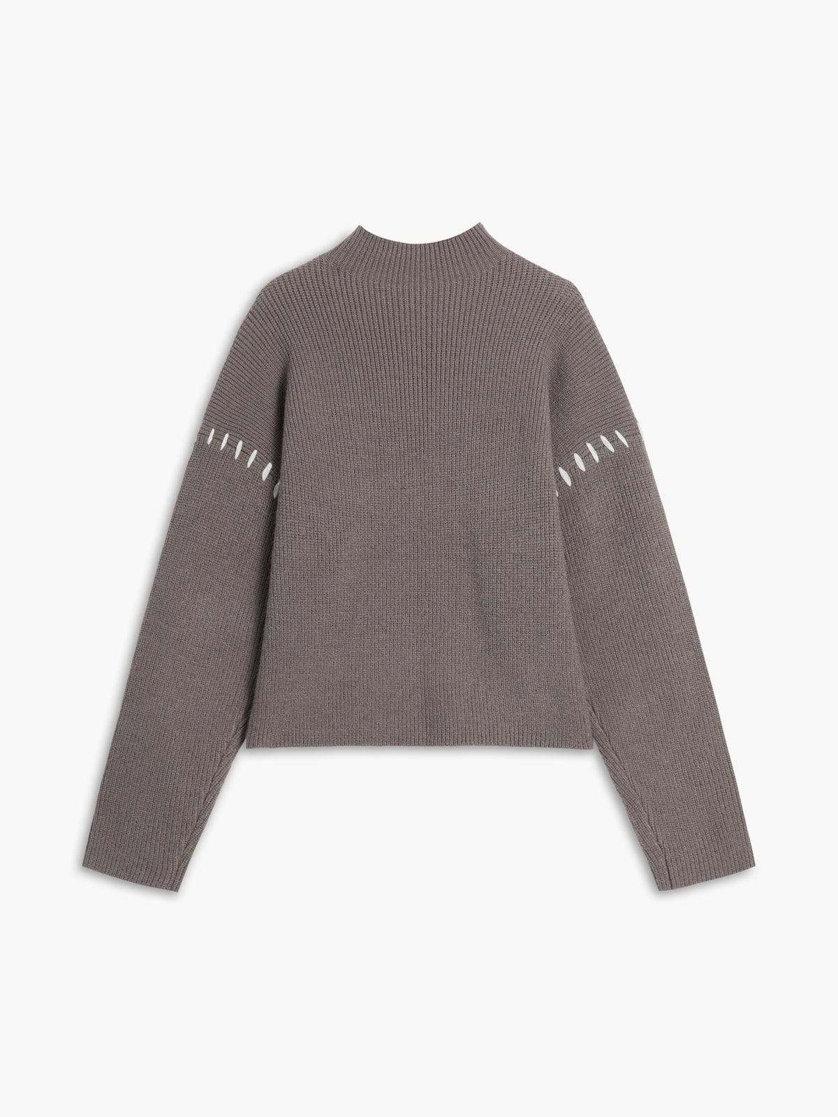 Dalia – Oversized design – Turtleneck sweater-Apparel & Accessories > Clothing > Sweaters > Turtleneck Sweaters-Cíelo Fióra Atelier