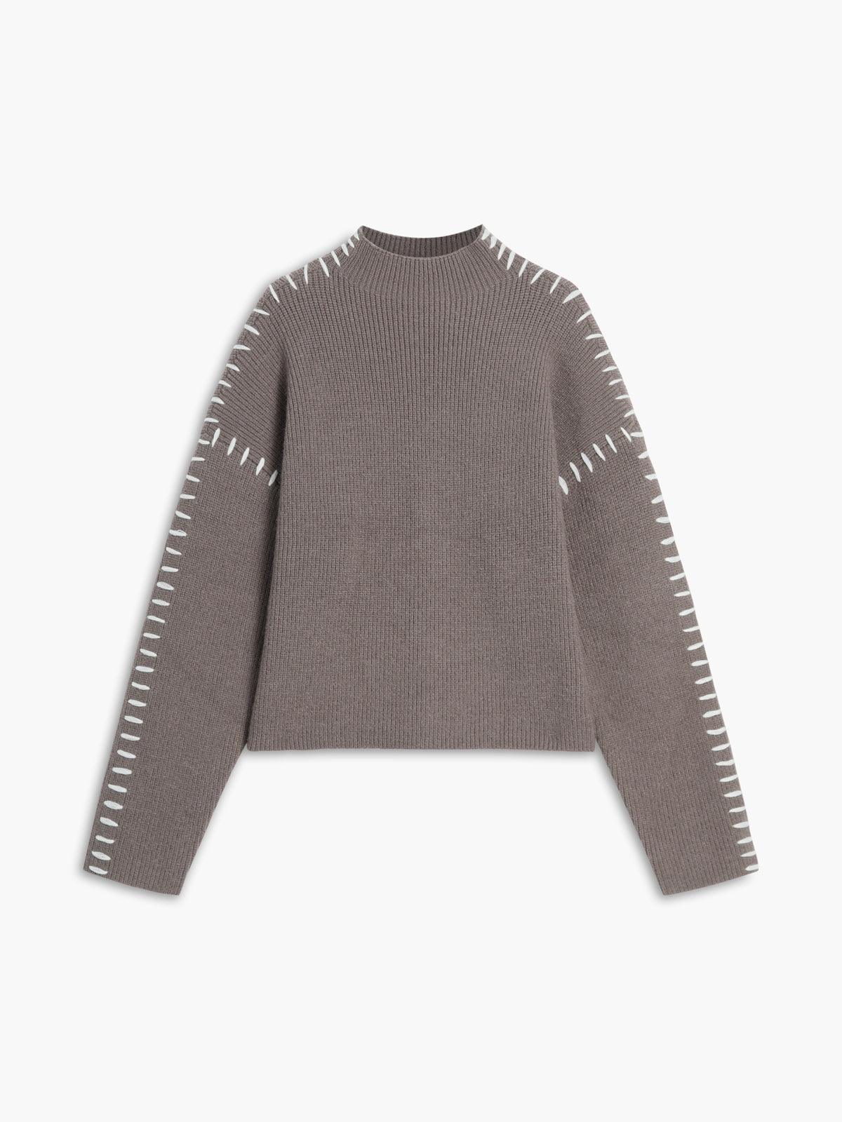 Dalia – Oversized design – Turtleneck sweater-Apparel & Accessories > Clothing > Sweaters > Turtleneck Sweaters-Cíelo Fióra Atelier