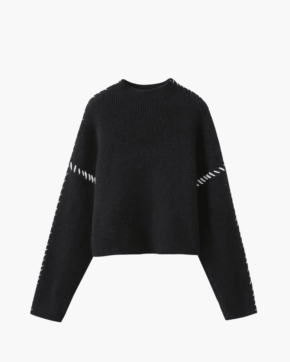 Dalia – Oversized design – Turtleneck sweater-Apparel & Accessories > Clothing > Sweaters > Turtleneck Sweaters-Cíelo Fióra Atelier