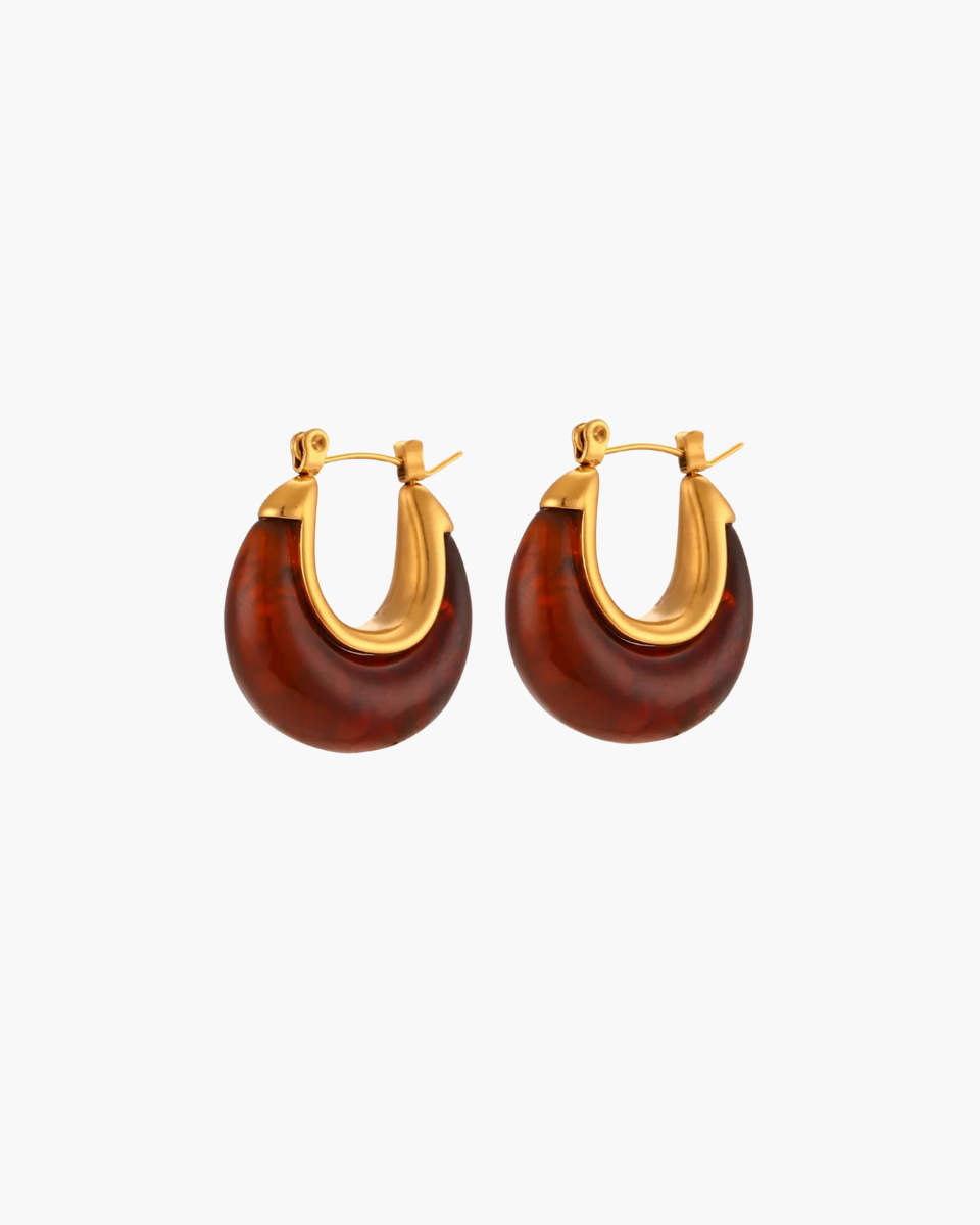 Daliana – Bold burgundy – Acrylic earrings-Apparel & Accessories > Jewelry > Earrings > Statement Earrings-Cíelo Fióra Atelier