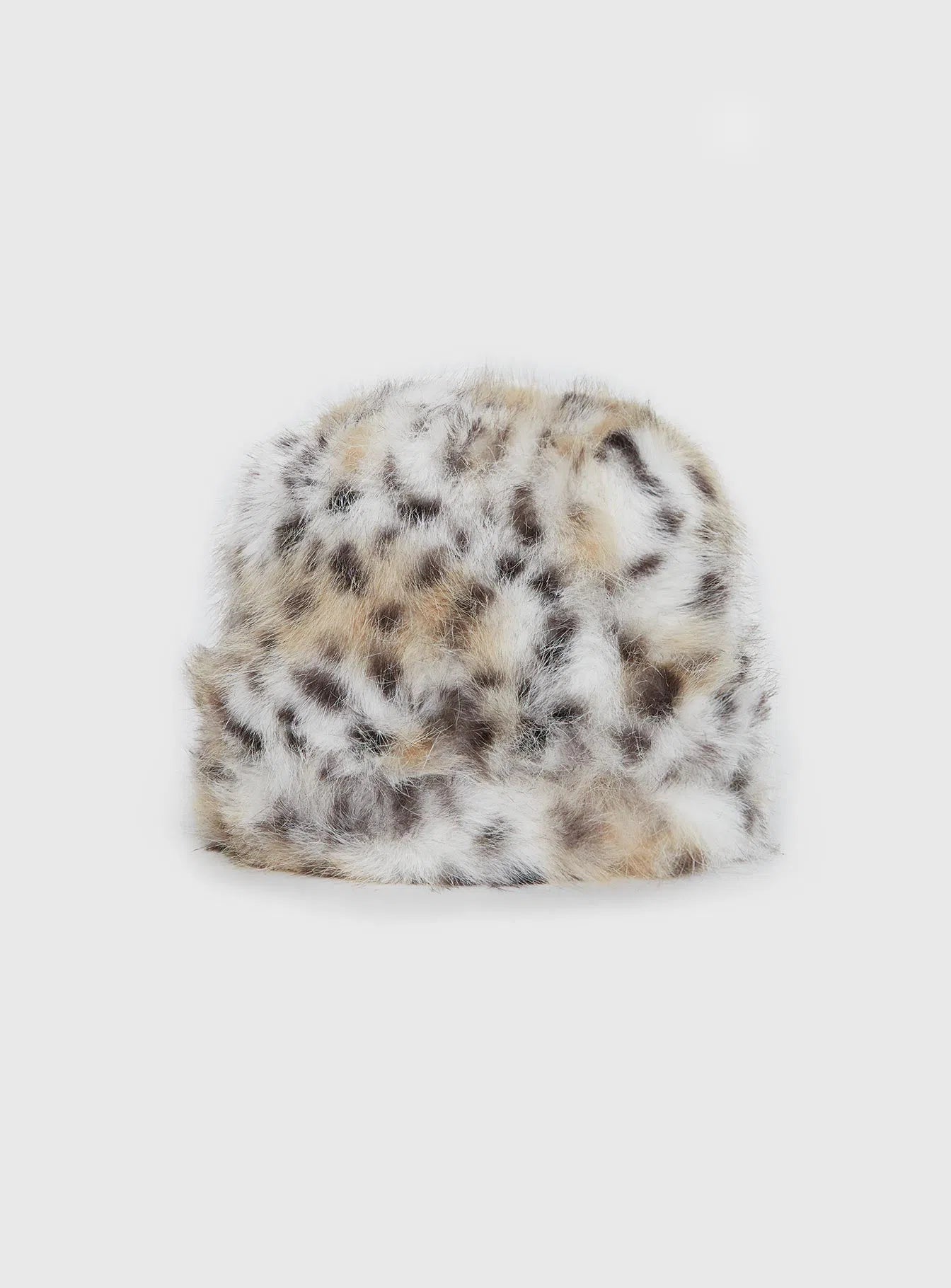 Davinae – Leopard plush – Bucket hat-Apparel & Accessories > Clothing Accessories > Hats > Bucket Hats-Cíelo Fióra Atelier