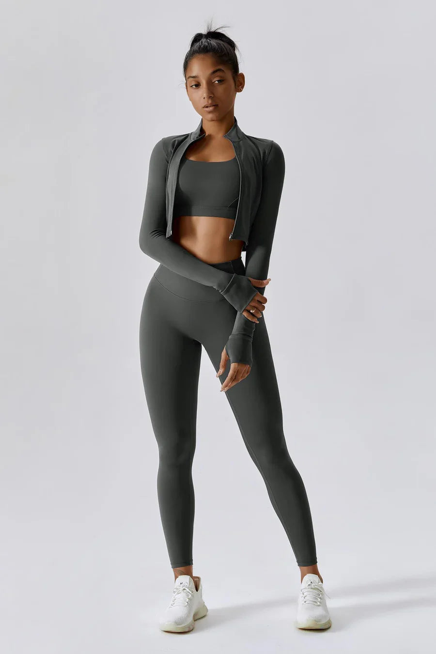 Delara – Four-way stretch – High-waisted leggings-Apparel & Accessories > Clothing > Activewear > Leggings > Squat-Proof Leggings-Cíelo Fióra Atelier