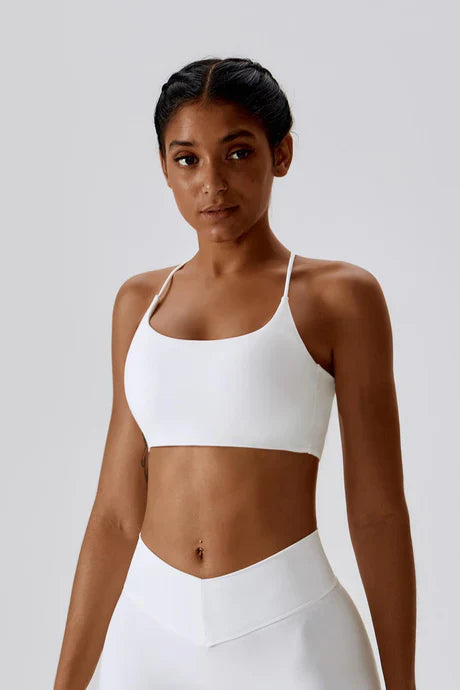 Delphinia – Scoop neckline – Minimalist gym bra-Apparel & Accessories > Clothing > Underwear & Socks > Seamless Sports Bras-Cíelo Fióra Atelier