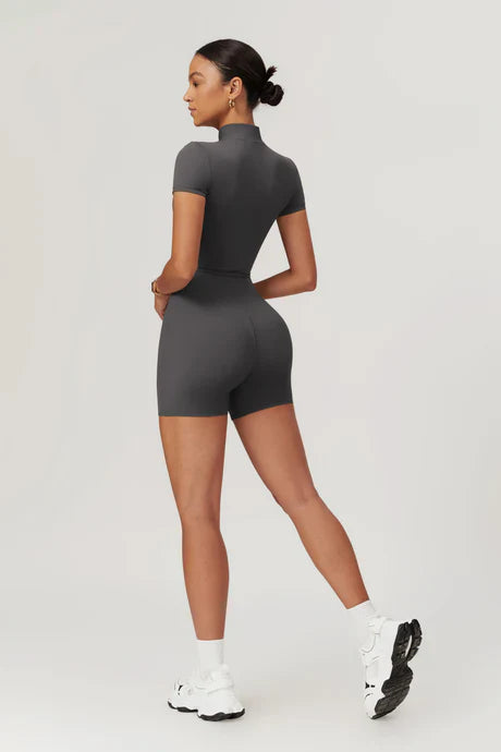 Diamara – Flexible fit – Sleek active romper-Apparel & Accessories > Clothing > Activewear > Rompers > Short Sleeve Rompers-Cíelo Fióra Atelier