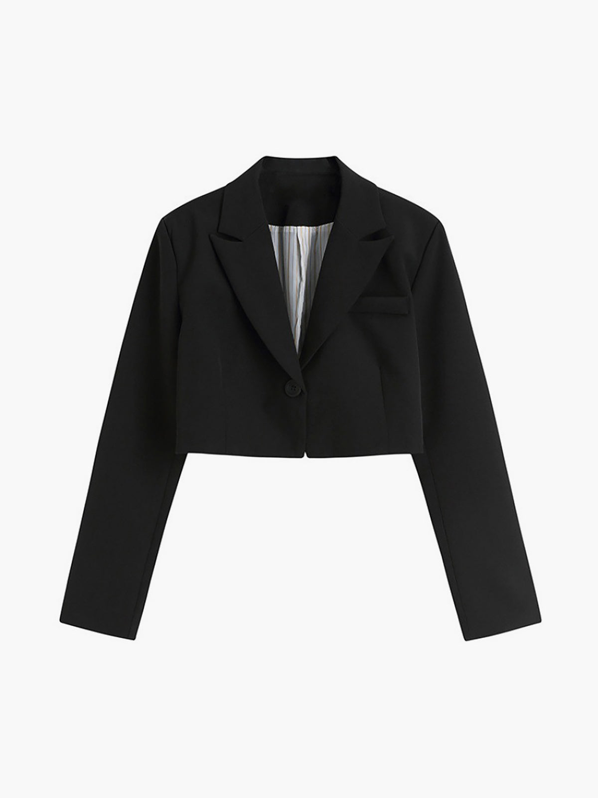 Domina – Chic cropped silhouette – Blazer-Apparel & Accessories > Clothing > Outerwear > Blazers > Cropped Blazers-Cíelo Fióra Atelier