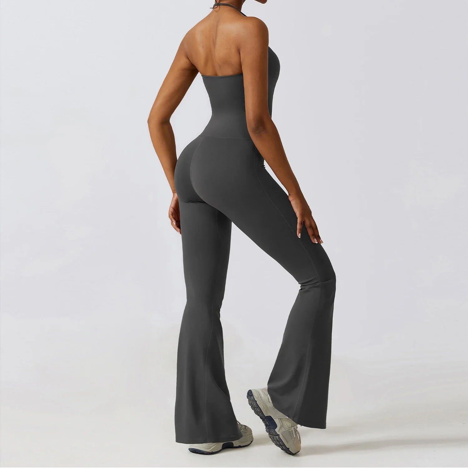 Doriana – Seamless design – Sleek yoga jumpsuit-Apparel & Accessories > Clothing > Activewear > Jumpsuits > Yoga Jumpsuits-Cíelo Fióra Atelier