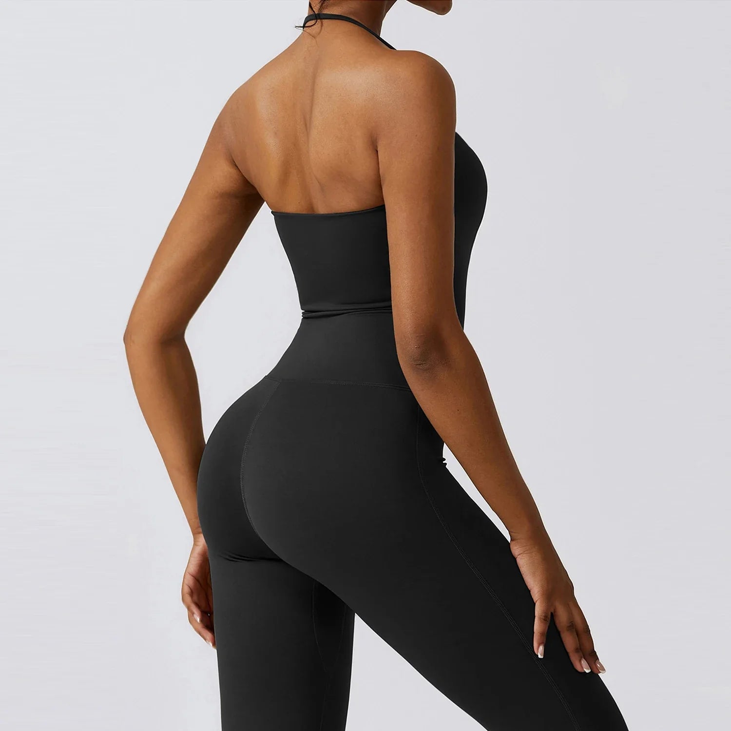 Doriana – Seamless design – Sleek yoga jumpsuit-Apparel & Accessories > Clothing > Activewear > Jumpsuits > Yoga Jumpsuits-Cíelo Fióra Atelier