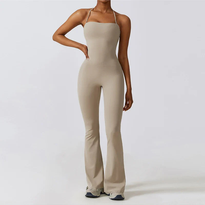 Doriana – Seamless design – Sleek yoga jumpsuit-Apparel & Accessories > Clothing > Activewear > Jumpsuits > Yoga Jumpsuits-Cíelo Fióra Atelier