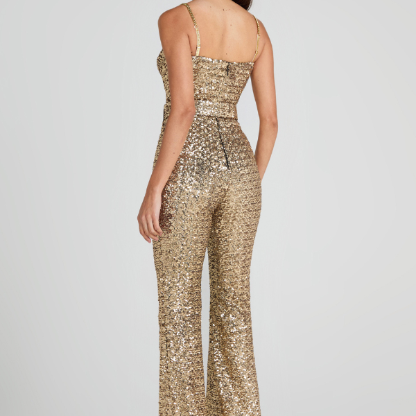 Eléa – Corseted structure – Elegant jumpsuit-Apparel & Accessories > Clothing > Jumpsuits & Rompers > Evening Jumpsuits-Cíelo Fióra Atelier