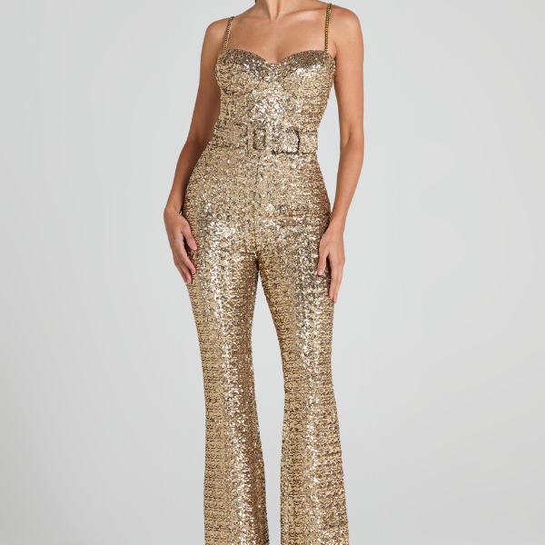 Eléa – Corseted structure – Elegant jumpsuit-Apparel & Accessories > Clothing > Jumpsuits & Rompers > Evening Jumpsuits-Cíelo Fióra Atelier