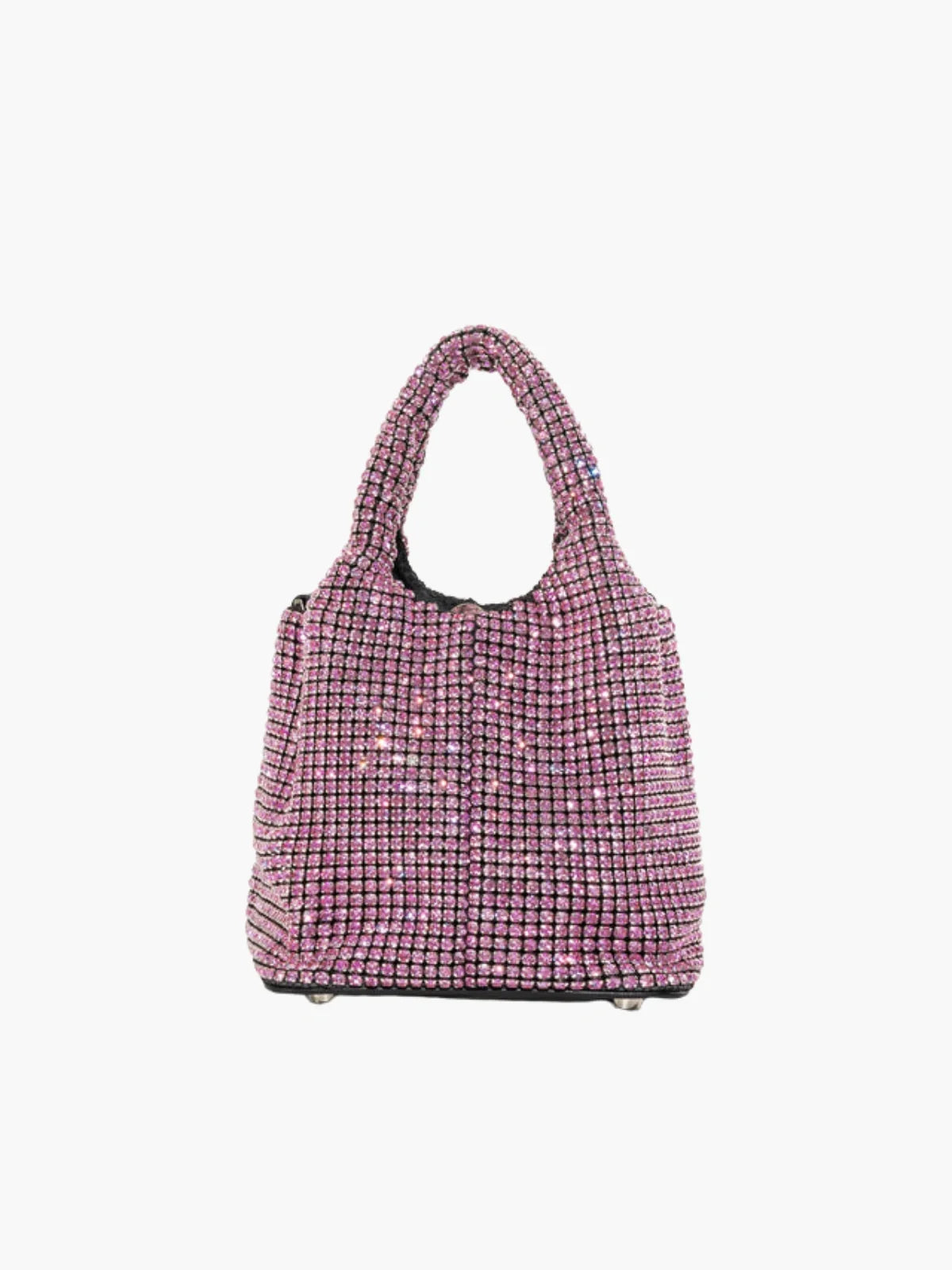 Eloise – Rhinestone embellishments – Mini bucket bag-Apparel & Accessories > Handbags > Evening Bags > Bucket Bags-Cíelo Fióra Atelier